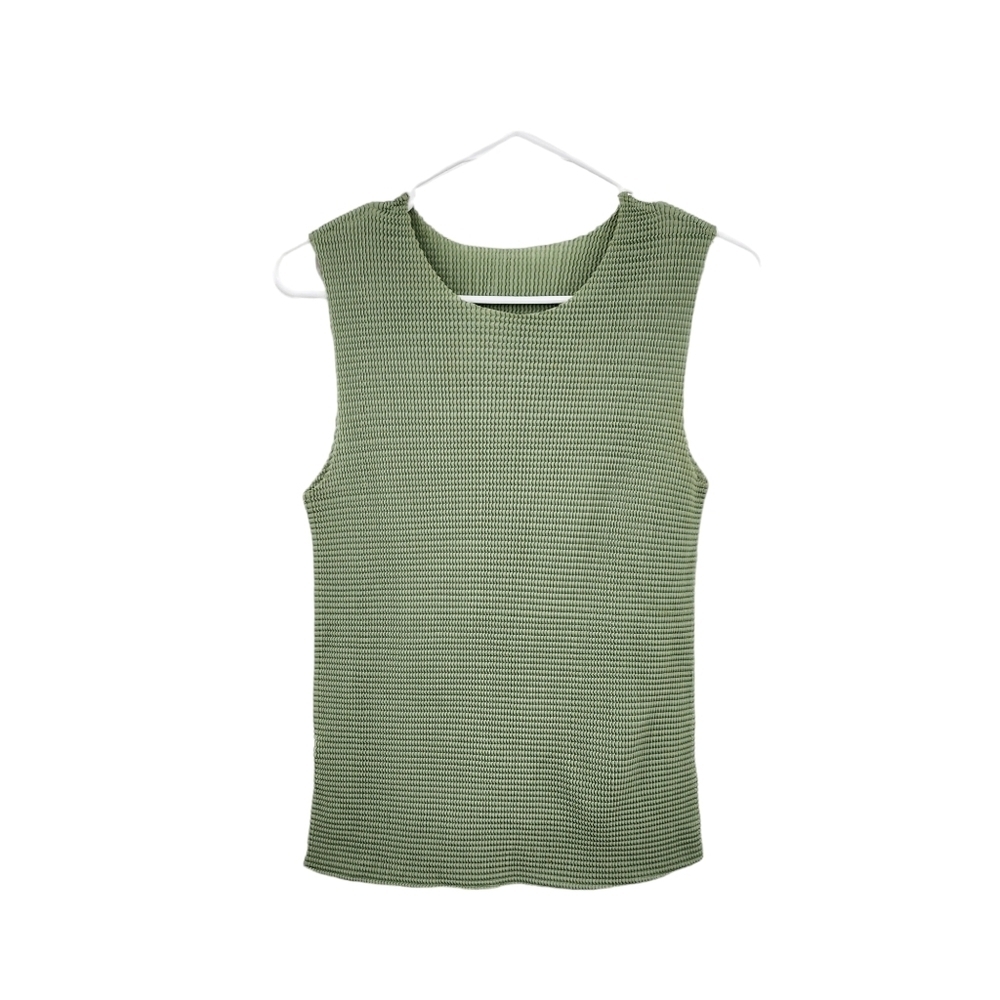 Babette Women's Poly Plisse Sleeveless Top - XL